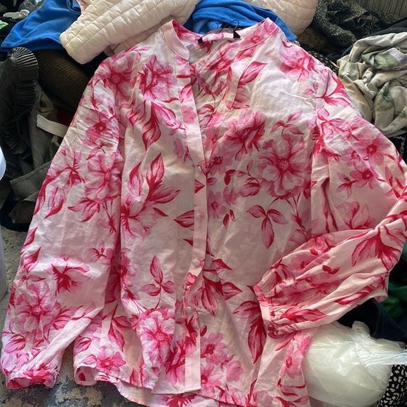Floral Pink Blouse ZARA - Picture 2 of 4